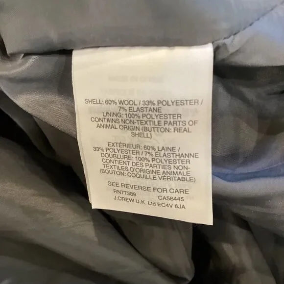 J. Crew Slim trouser with ruffle waist in wool blend size 8 - Picture 7 of 12